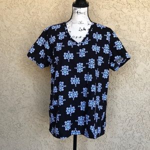 SB Scrubs Black Scrub Top size Small